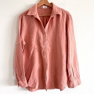 Aritzia Wilfred Free Sail shirt organic cotton long sleeve size small